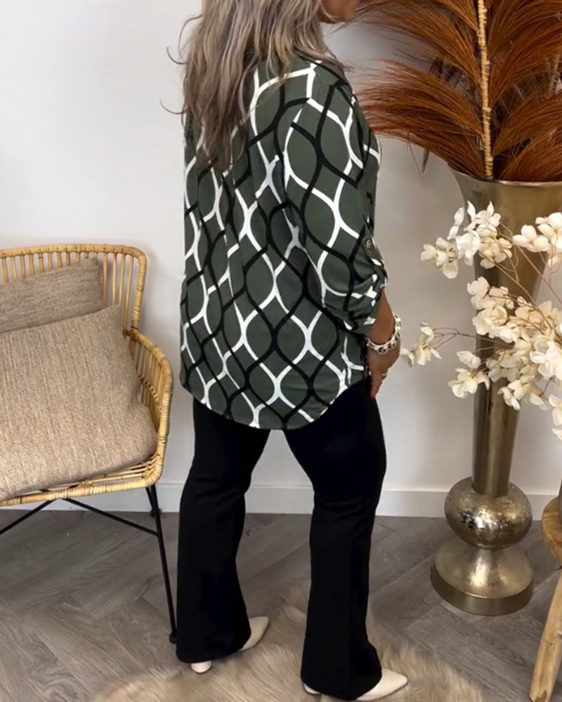 EB | Bluse mit grafischem Druck