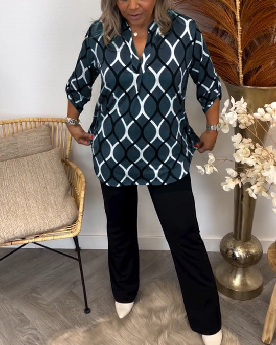 EB | Bluse mit grafischem Druck