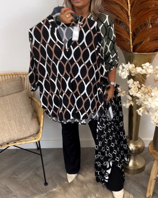 EB | Bluse mit grafischem Druck