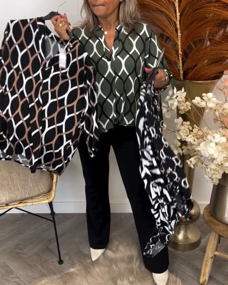 EB | Bluse mit grafischem Druck