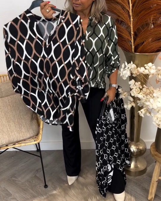 EB | Bluse mit grafischem Druck