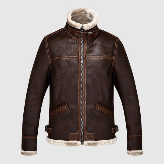 EB | Leder Vintage Bomberjacke