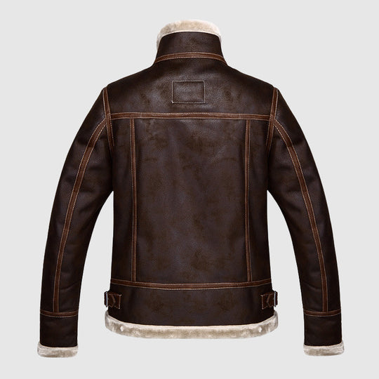 EB | Leder Vintage Bomberjacke
