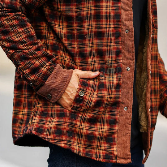 EB | Karierte Sherpa Outdoor Jacke