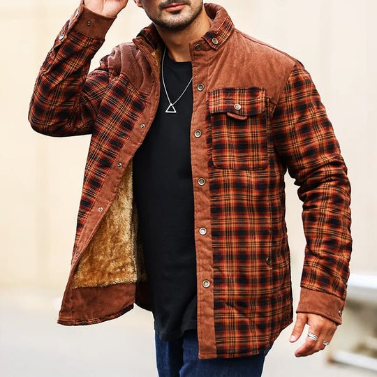 EB | Karierte Sherpa Outdoor Jacke