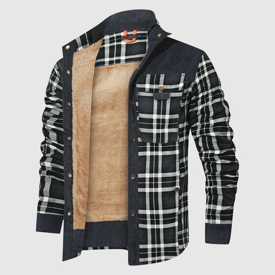 EB | Karierte Sherpa Outdoor Jacke
