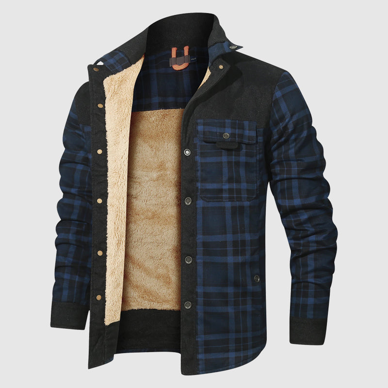 EB | Karierte Sherpa Outdoor Jacke