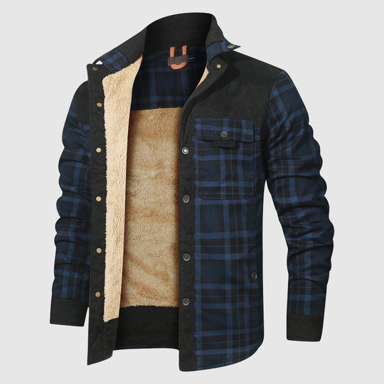 EB | Karierte Sherpa Outdoor Jacke