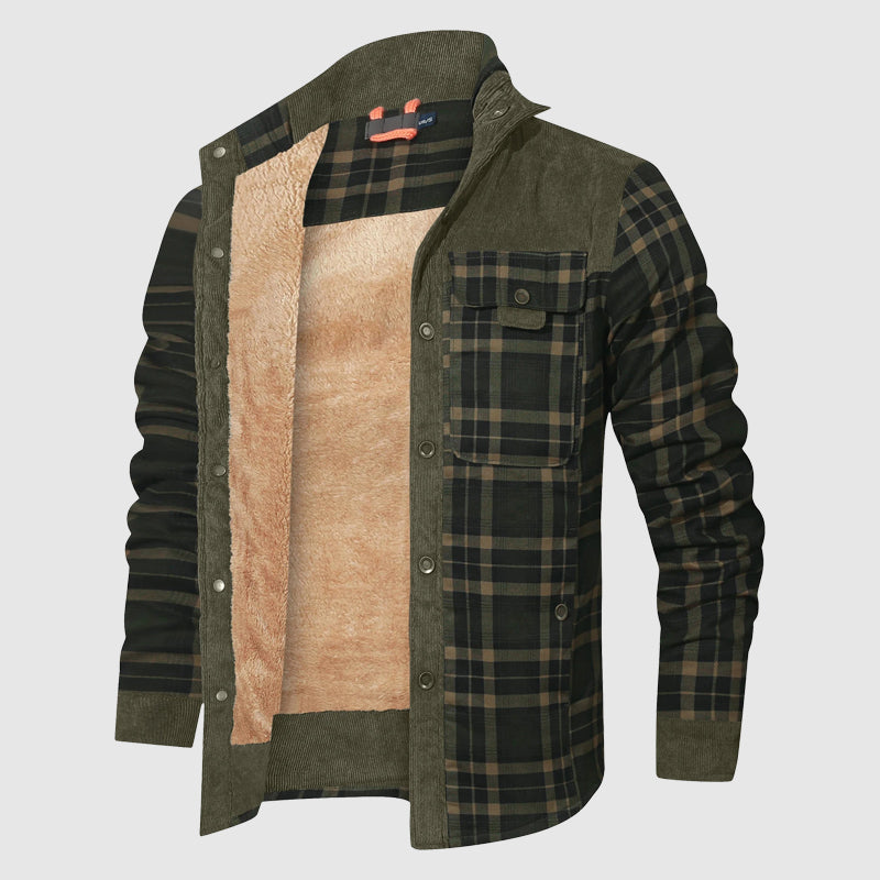 EB | Karierte Sherpa Outdoor Jacke