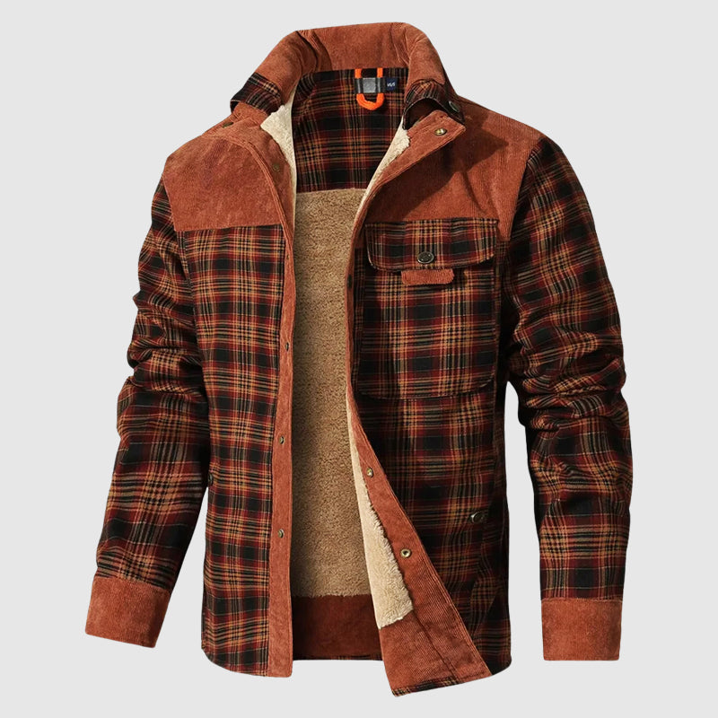 EB | Karierte Sherpa Outdoor Jacke