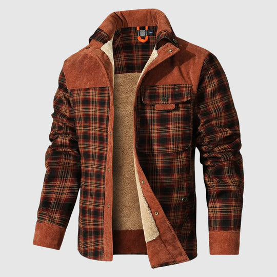 EB | Karierte Sherpa Outdoor Jacke