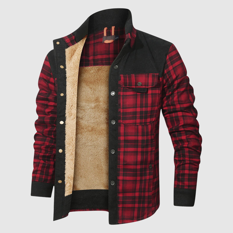 EB | Karierte Sherpa Outdoor Jacke