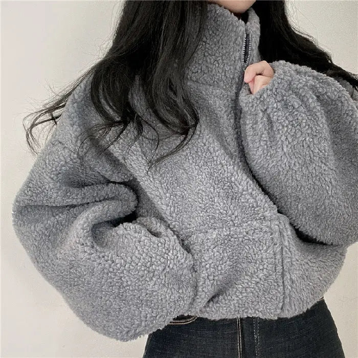 EB | Stehkragen Kuschelige Teddyjacke für Frauen
