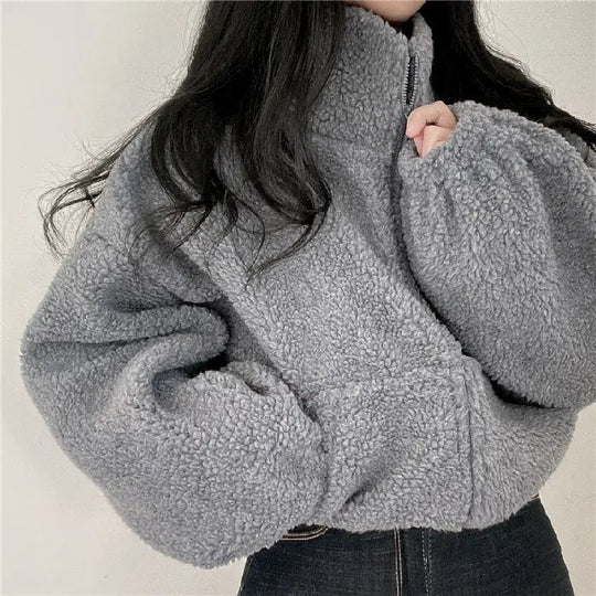 EB | Stehkragen Kuschelige Teddyjacke für Frauen