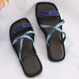 Damen verstellbare Zehentrenner-Sandalen mit geflochtenem Riemen EB