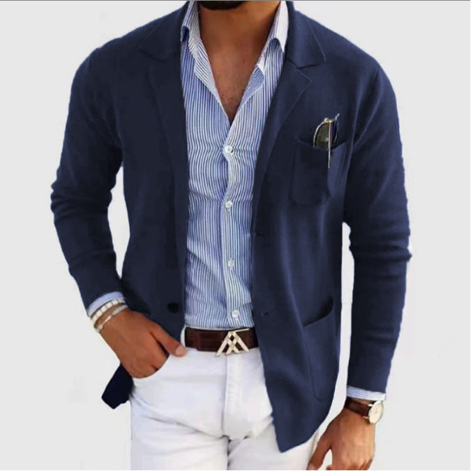 Herren lässiger Blazer mit feiner Struktur EB