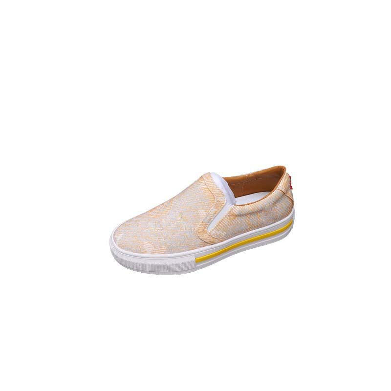 Damen Slip-On Sneakers mit atmungsaktiver und elastischer Oberflächenstruktur EB