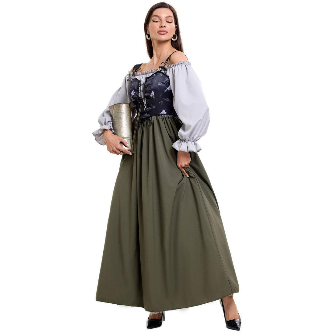 Damen Trachtenkleid mit romantischem Oberteil und fließendem Rock EB