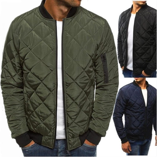 Herren Steppjacke mit hohem Kragen und praktischen Reißverschlusstaschen EB