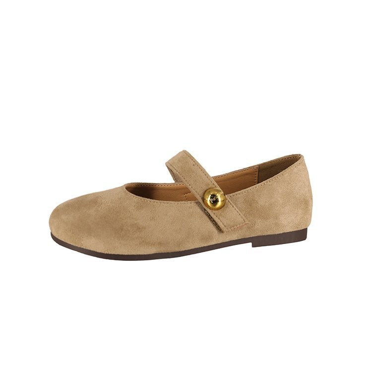 Damen elegante Ballerinas mit dekorativem Riemchen und hochwertiger Oberfläche EB