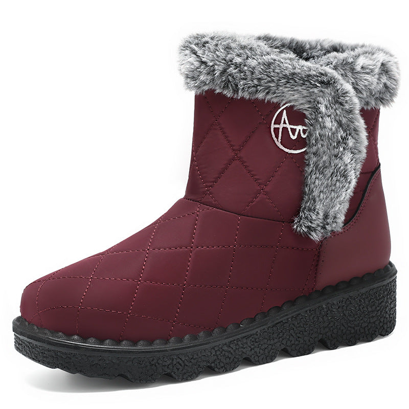 Damen Thermo-Winterstiefel mit weichem Kunstfellkragen EB
