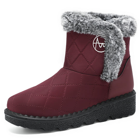 Damen Thermo-Winterstiefel mit weichem Kunstfellkragen EB