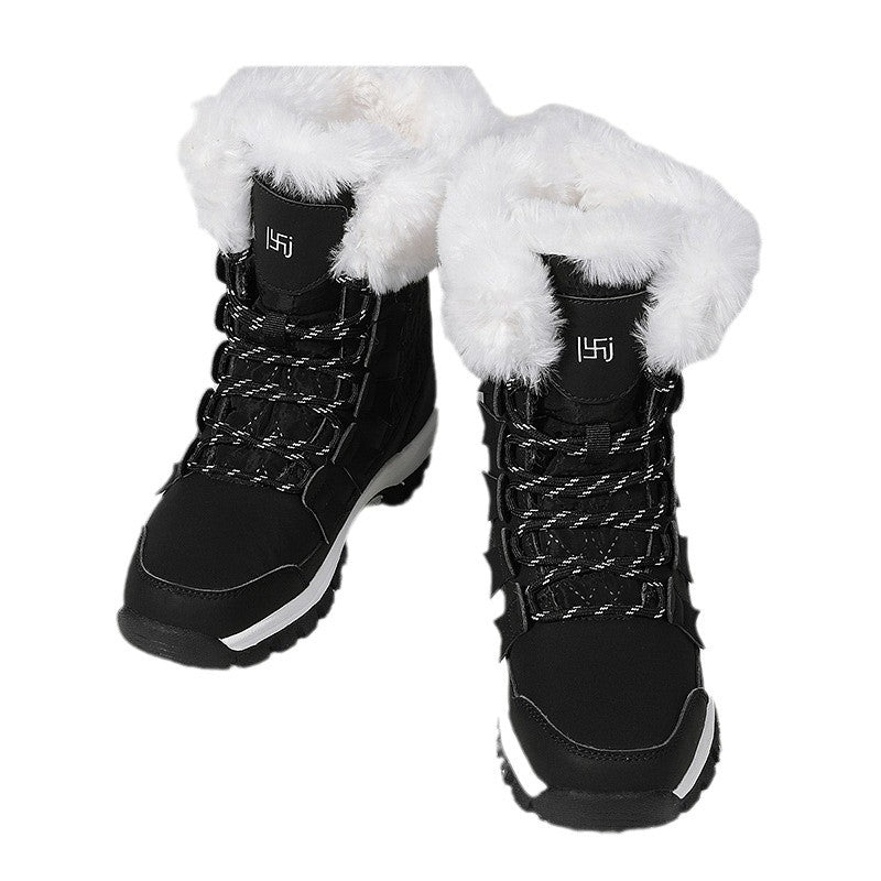 Damen Winterstiefel mit isolierendem Kunstfellkragen und rutschfester Sohle EB