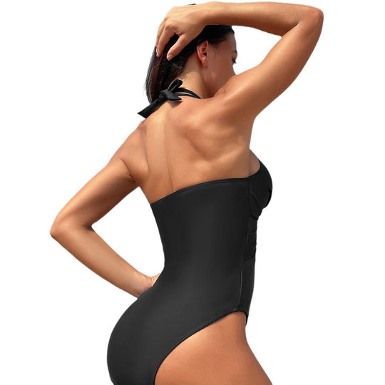 Damen Eleganter Badeanzug mit raffinierten Cut-Outs und verstellbaren Trägern EB