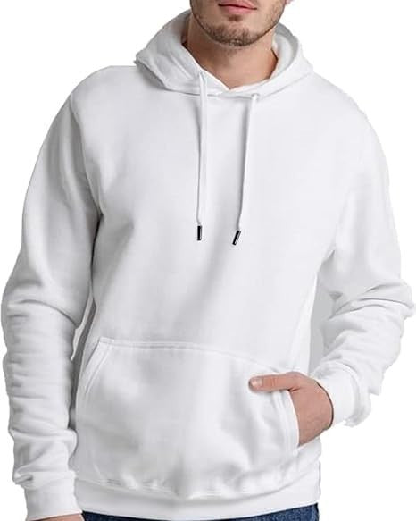 Herren nan lässiger Kapuzenpullover mit Kängurutasche, Tunnelzug und gerippten Bündchen EB