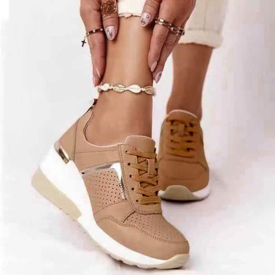 Damen modische Sneakers mit atmungsaktivem Obermaterial und stabiler Sohle EB