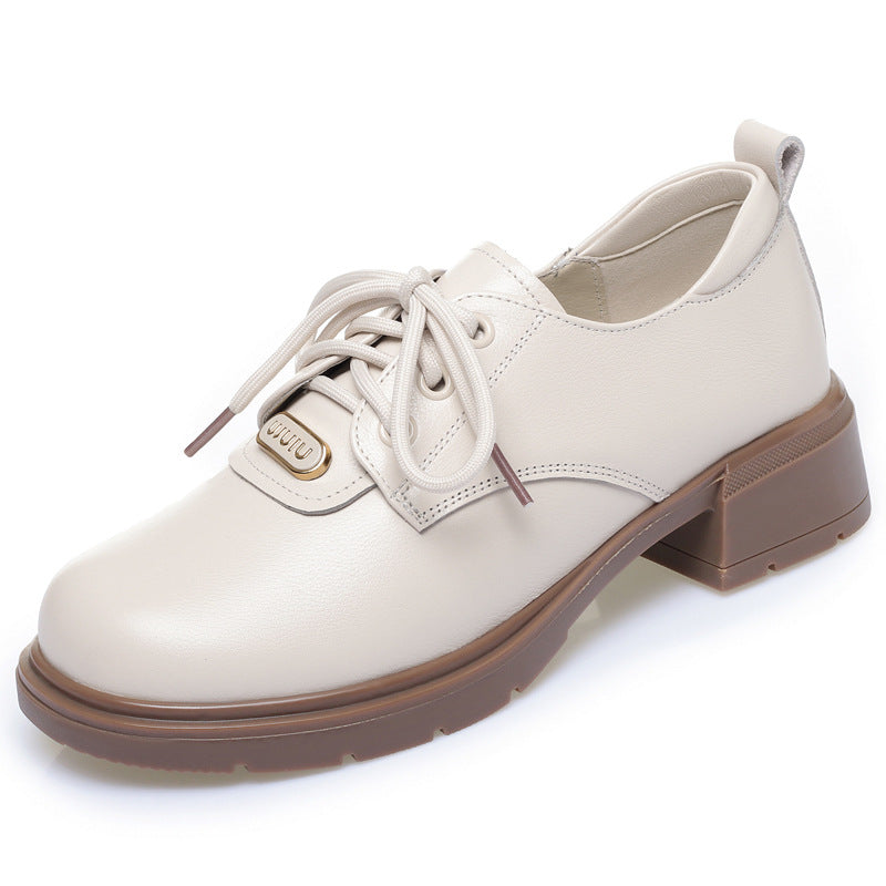Damen klassische Schnürschuhe mit modernem Blockabsatz EB