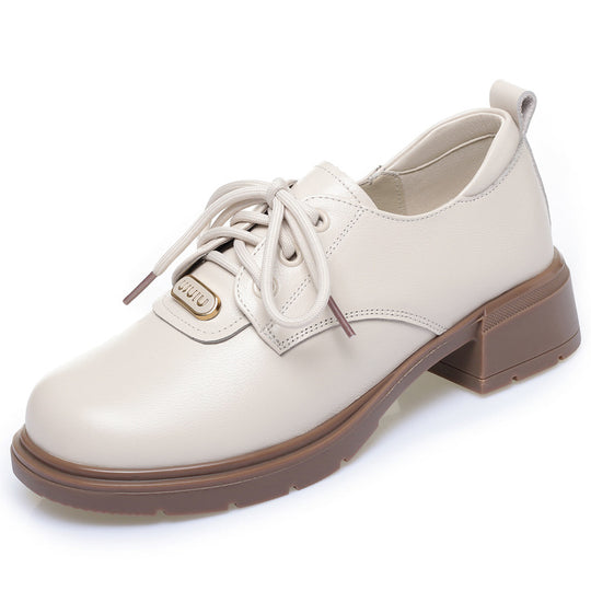 Damen klassische Schnürschuhe mit modernem Blockabsatz EB