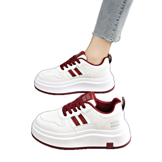 Damen Trendige Plateau-Sneaker mit weicher Polsterung und rutschfester Sohle EB