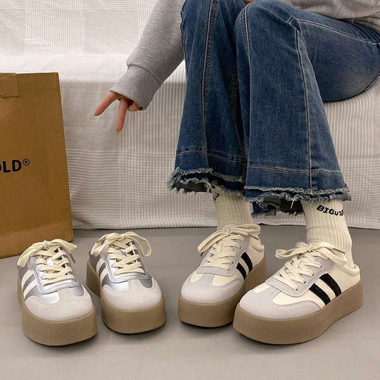Damen Plattform-Sneaker mit angenehmer Innensohle und modischem Obermaterial EB