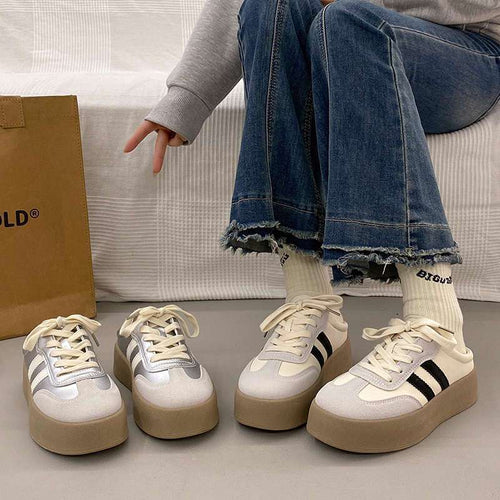 Damen Plattform-Sneaker mit angenehmer Innensohle und modischem Obermaterial EB