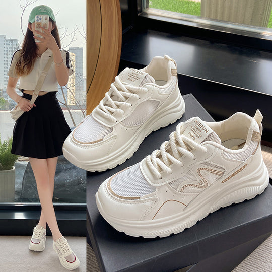 Damen sportliche Sneakers mit atmungsaktiver Mesh-Oberfläche und dämpfender Sohle EB