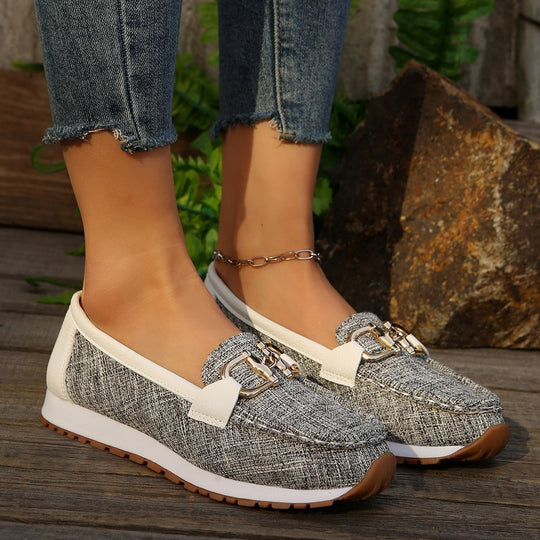 Damen Slipper-Loafer mit gepolstertem Komfortfußbett und rutschfester Profilsohle EB