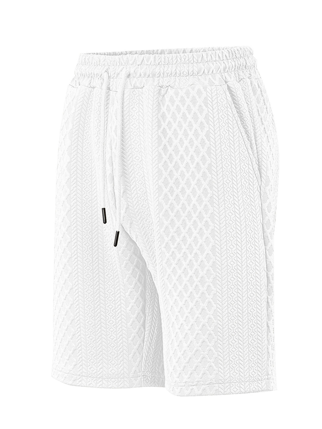 Herren nan strukturierte Lounge-Shorts mit Elastikbund Tunnelzug und seitlichen Eingrifftaschen EB