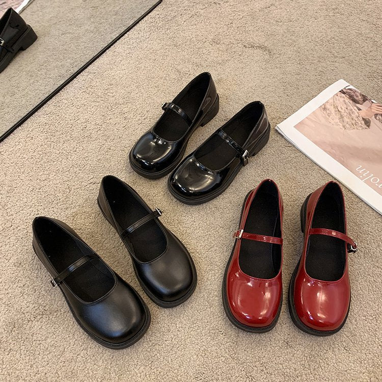 Damen elegante Mary Jane Ballerinas mit praktischen Schnallen und weich gepolsterter Innensohle Heidi-Mode