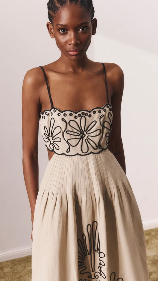 Damen Kleid mit raffiniertem Blumenmotiv und lockerer Passform EB
