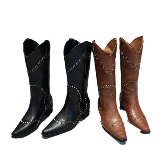 Damen Stiefeletten mit Nietenverzierung EB