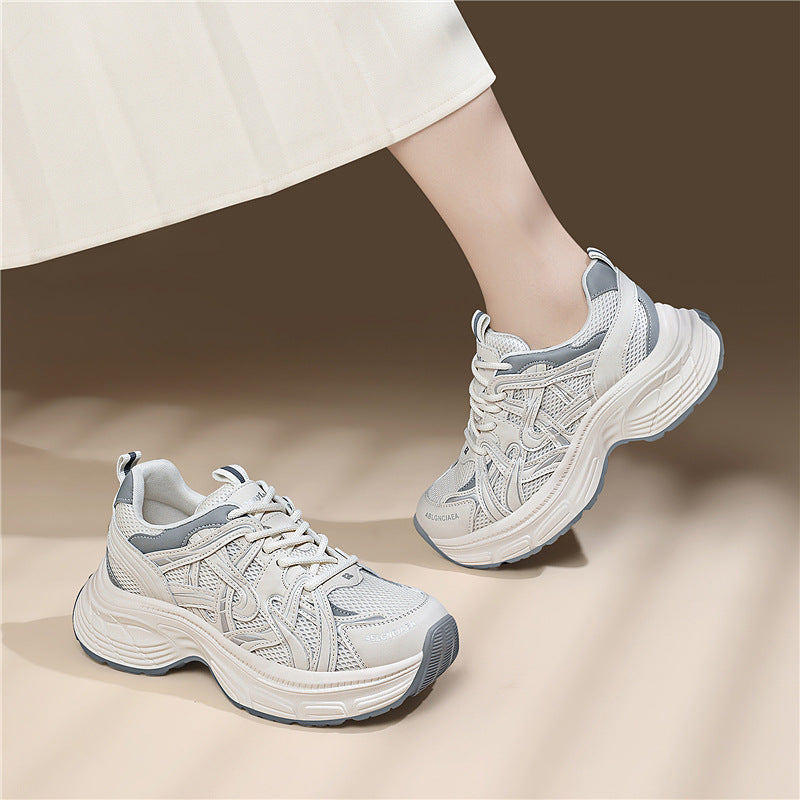 Damen Sportliche Fitness-Sneaker mit dämpfender Sohle und atmungsaktivem Obermaterial EB