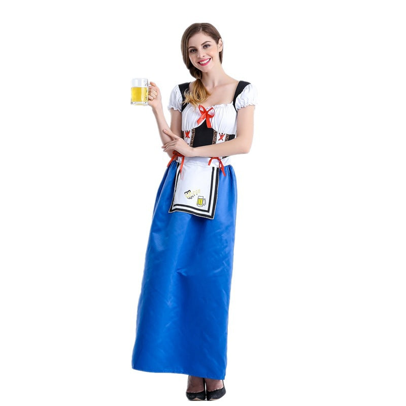 Damen nan authentisches Oktoberfest Madl Kostüm mit Schnürcorsage weiten Trompetenärmeln EB