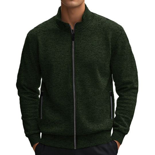 Herren Freizeitjacke mit hohen Kragen und reflektierenden Reißverschlussdetails EB