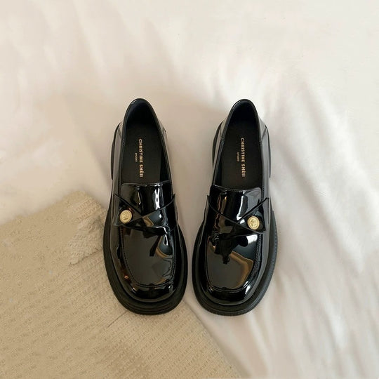 Damen elegante Slipper mit modischer Schnalle und bequemer Sohle EB