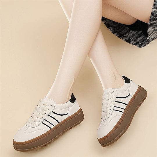 Damen Bequeme und modische Sneakers mit Plattformsohle EB