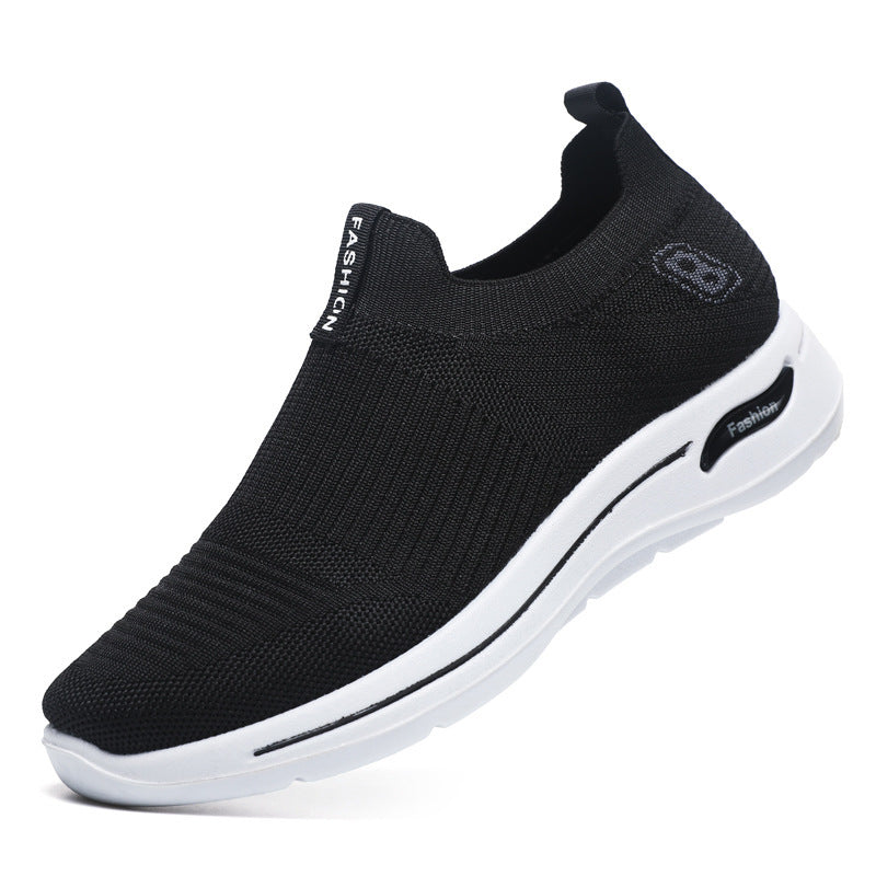 Damen Komfortable Slip-On Sneakers mit atmungsaktivem Strick-Obermaterial EB