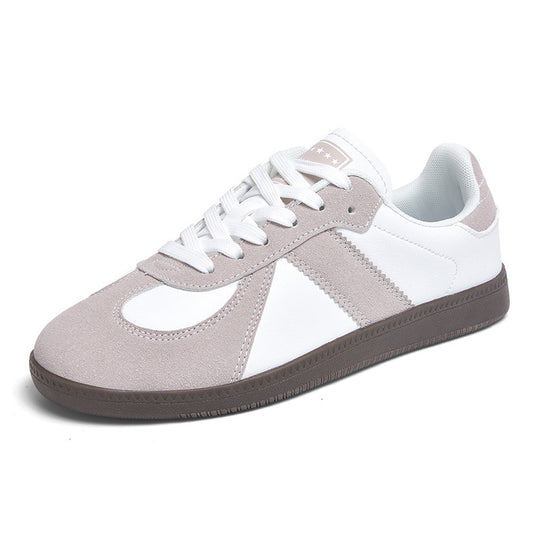 Unisex nan urbaner Tennis-Sneaker mit Veloursleder-Overlays gepolstertem Fersenkragen und vulkanisierter Gummisohle EB