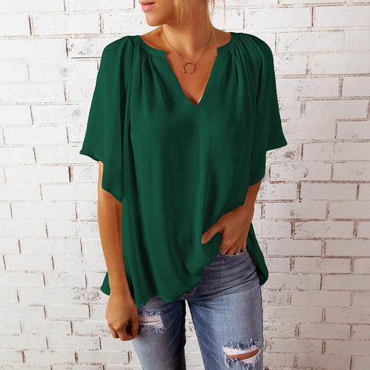 Damen elegante Chiffon-Bluse EB
