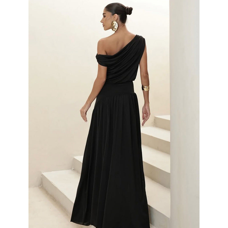 Damen Elegantes Maxikleid mit Drapier-Details EB